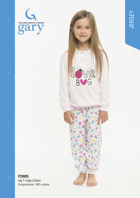 PIGIAMA BAMBINA M/L P20005 Tellini S.r.l. Ingrosso Abbigliamento